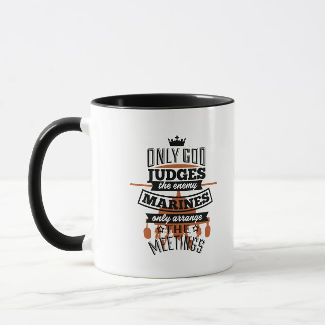 Caneca Só Deus julga os inimigos Fuzileiros (Esquerda)