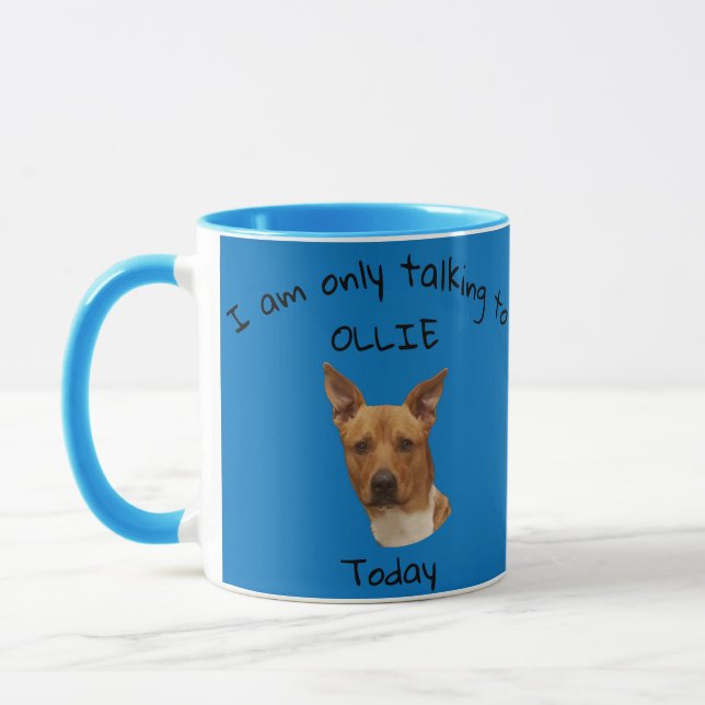 Caneca Só estou falando com Pet hoje, Mug Personalizado (Esquerda)