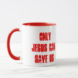 Caneca Só Jesus Pode Nos Salvar Mensagem Cristã