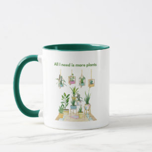 Caneca Só preciso de mais plantas
