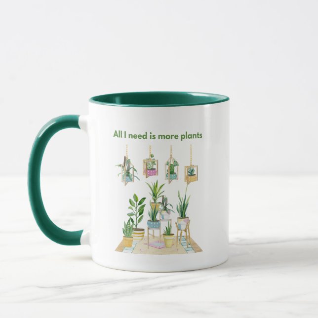 Caneca Só preciso de mais plantas (Esquerda)