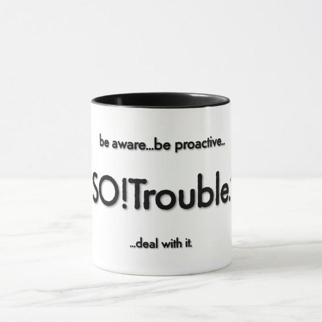 Caneca SO!Problema...se vira. preto no branco (Centro)