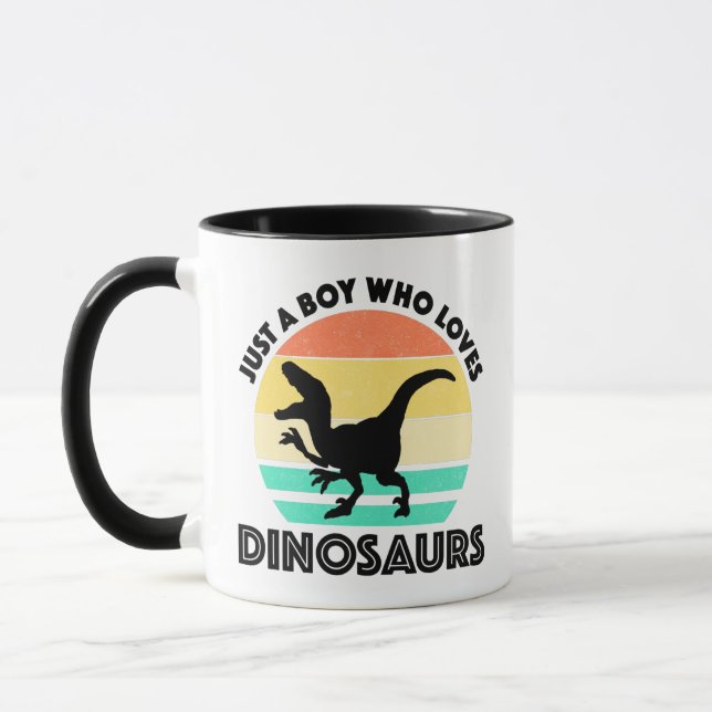 Caneca Só Um Rapaz Que Adora Dinossauros (Esquerda)