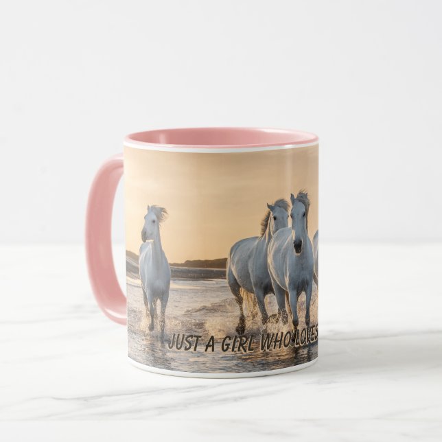 Caneca Só Uma Garota Que Adora Mug De Cavalo (Frente Esquerda)