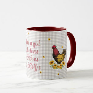 Caneca Só Uma Menina Que Gosta De Galinha E Chocolate