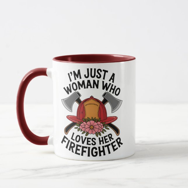 Caneca Só uma Mulher que Ama seu Bombeiro – Flora (Esquerda)