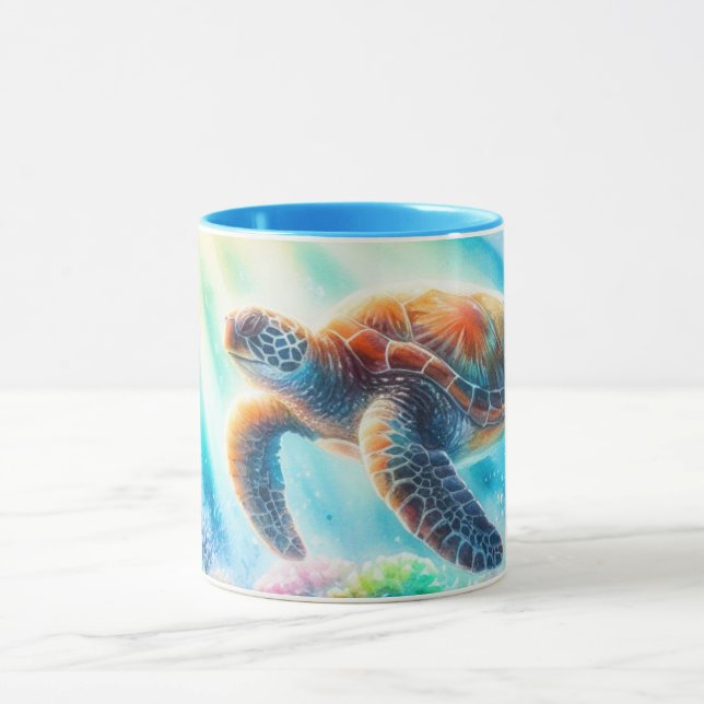 Caneca Sob a tartaruga marinha oceânica (Centro)