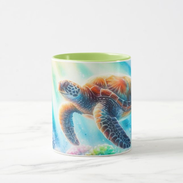 Caneca Sob a tartaruga marinha oceânica (Centro)