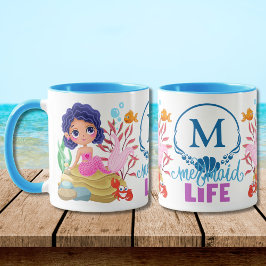 Caneca Sob o Mar Monograma da Sereia