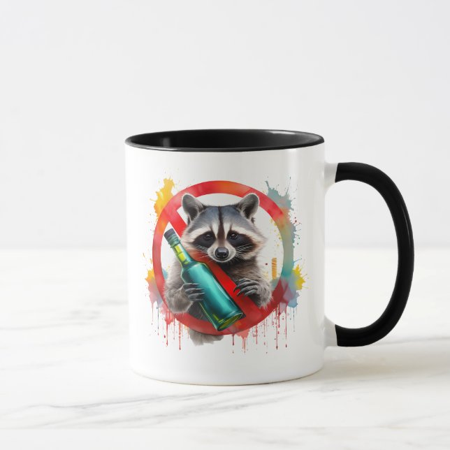 Caneca Sober, Raccoon, sem álcool, não alcoólico (Direita)
