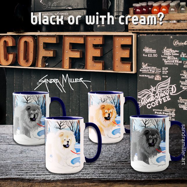 Caneca SOBRE O RIO MÚSICA Red Chow (Criador carregado)