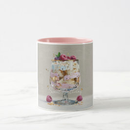 Caneca Sobremesa de Framboesa Elegante Impasto Aniversári