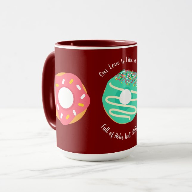 Caneca Sobremesa, Donuts Doces, Donuts, Fofo, moderno (Frente Esquerda)