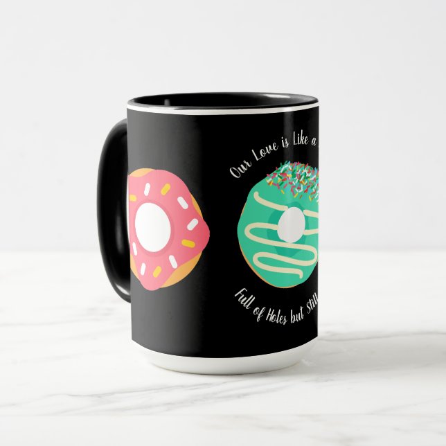 Caneca Sobremesa, Donuts Doces, Donuts, Fofo, moderno (Frente Esquerda)