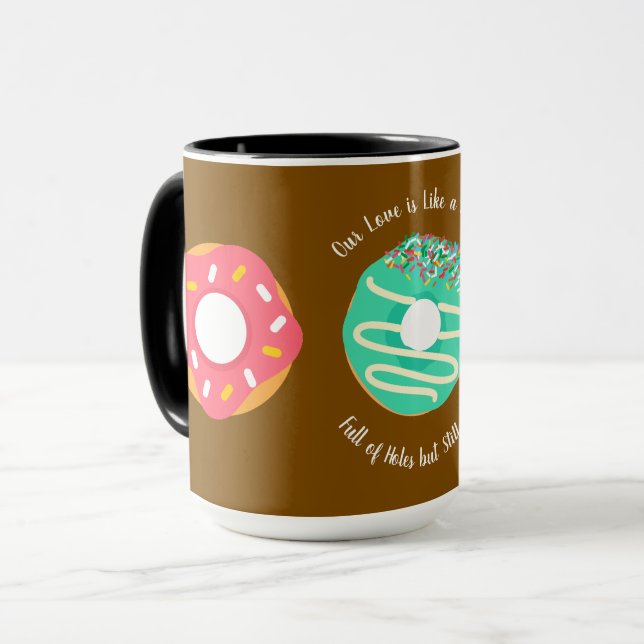 Caneca Sobremesa, Donuts Doces, Donuts, Fofo, moderno (Frente Esquerda)