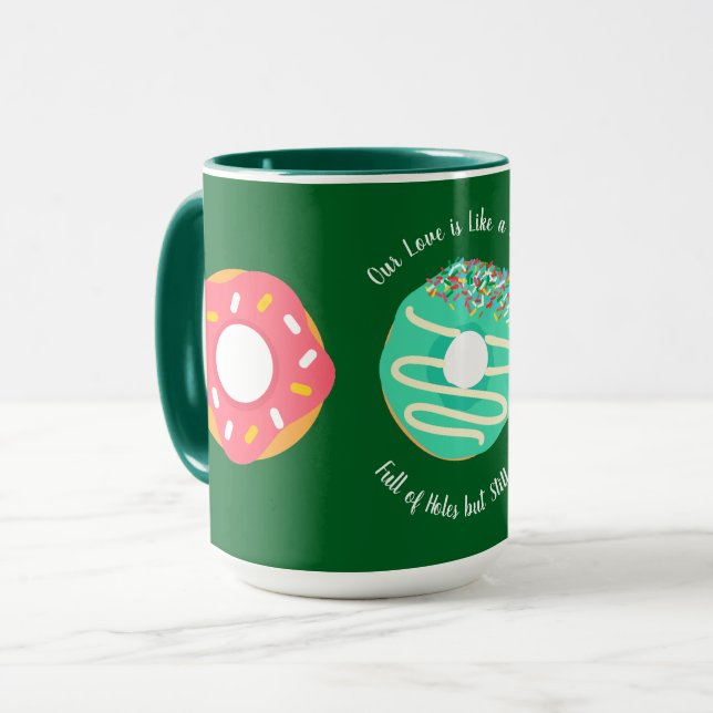 Caneca Sobremesa, Donuts Doces, Donuts, Fofo, moderno (Frente Esquerda)