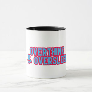 Caneca Sobrepensar e Dormir Engraçado