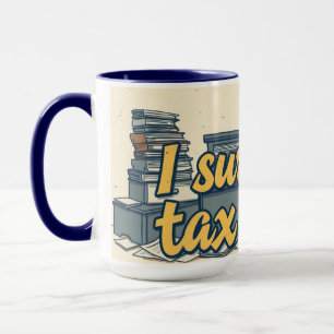 Caneca Sobrevivência na Temporada de Impostos Café Engraç