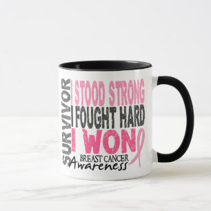 Caneca Sobrevivente 4 do cancro da mama