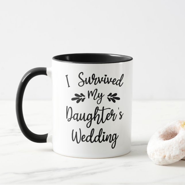 Caneca Sobrevivi ao Casamento da Minha Filha Noiva Para S (Com Donut)