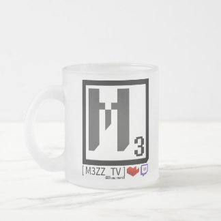 Caneca social do vidro do logotipo de M3ZZ_TV