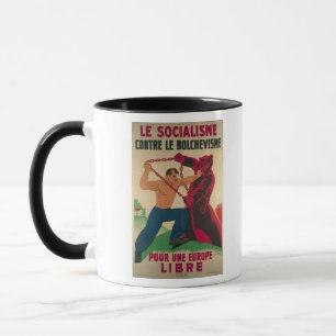 Caneca Socialismo contra o Bolshevism para um livre