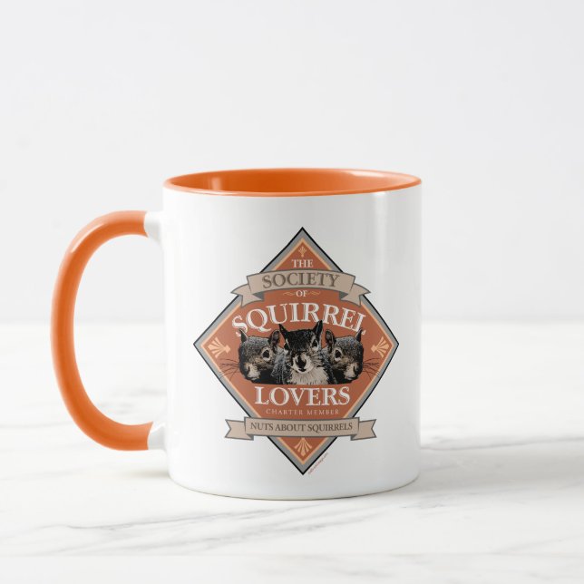 Caneca Sociedade de Amantes de Esquilo - esquilo engraçad (Esquerda)
