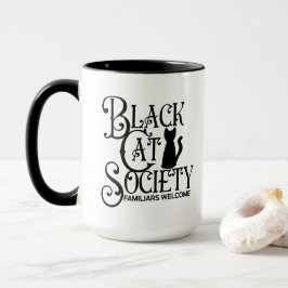 Caneca Sociedade de Gatos Pretos Halloween