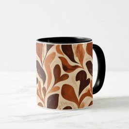 Caneca Soft Organic Art Mug – Beige & Brown Palette