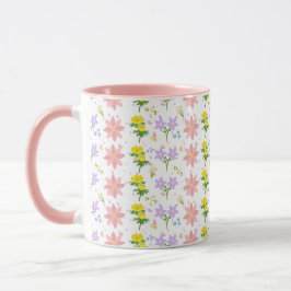 Caneca Soft Pastel Wildflower Pattern Two-Tone mug