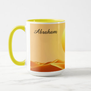 Caneca Sol Âmbar Abstrato do Deserto Minimalista
