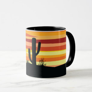 Caneca Sol do deserto geométrico