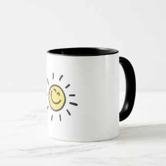 Caneca Sol Sorridente Fofo | Caneca de Café Feliz 