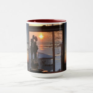 Caneca Sol, Tulipas e Lago Congelado