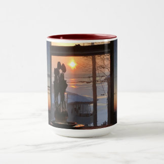 Caneca Sol, Tulipas e Lago Congelado