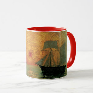 Caneca Sol Vermelho por Maxime Maufra, Impressionismo Vin