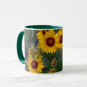 Caneca Sol Vibrante: Fotografia dos Girassóis Laranja