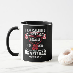 Caneca Soldado Aposentado de Humor Veterano dos EUA