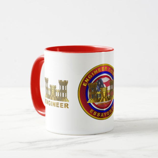 Caneca Soldado Engenheiro do Exército e Veterano   (Frente Esquerda)