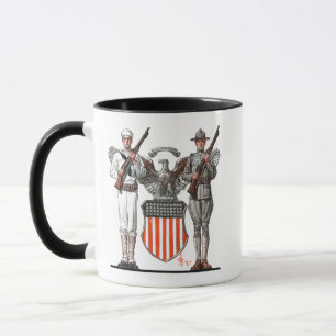 Caneca Soldado, marinheiro e protetor dos E.U.
