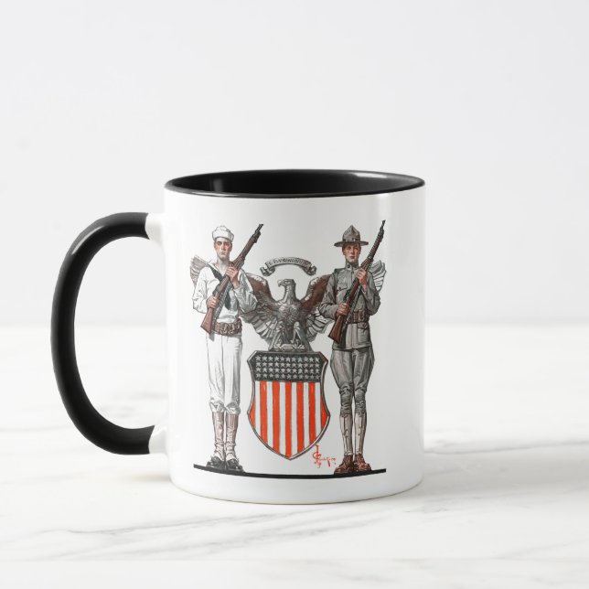 Caneca Soldado, marinheiro e protetor dos E.U. (Esquerda)