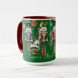 Caneca Soldados do Quebra-Nozes Vintage Café de Natal