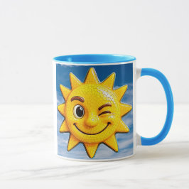 Caneca soleil joyeux avec clin d’œil