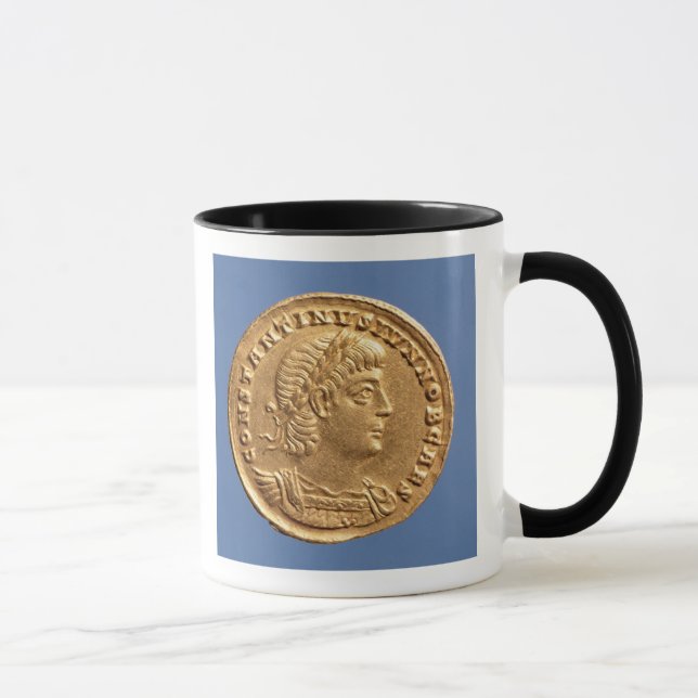 Caneca Solidus de Constantim II Caesar cuirassed (Direita)