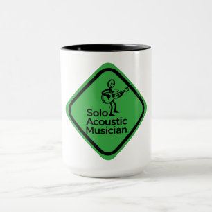 Caneca Solo Acústico Músico Mug Verde