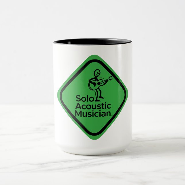Caneca Solo Acústico Músico Mug Verde (Centro)