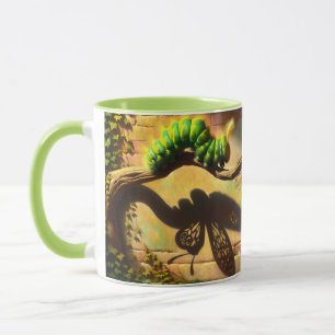 Caneca Sombra da Borboleta da Lagarta Fantasy