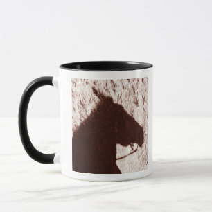 Caneca sombra da cabeça de cavalo da equitação no jasp