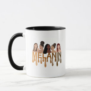 Caneca Sombras De Melanina   Mug de empoderamento das mul