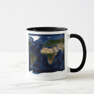 Caneca Sombreamento topográfico e batimétrico da terra do